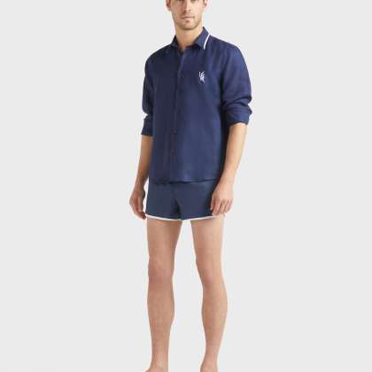 Vilebrequin - Ultraleichte Kurze Vbq Line Badeshorts Für Herren - Bademode - Meno - Blau - Größe S – Bild 5