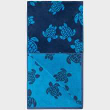 Vilebrequin - Ronde Des Tortues Jacquard Strandtuch Aus Bio-baumwolle Für Herren - Strandtuch - Sand - Blau - Größe OSFA