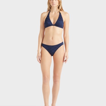 Vilebrequin - Turtles Monogram Midi-bikinihose Aus Jacquard Für Damen - Bademode - Frise - Blau - Größe XS – Bild 3