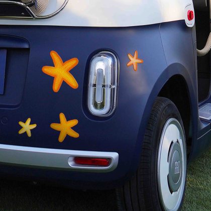 Vilebrequin - Autoaufkleber Meeresleben - Vilebrequin X Fiat - Aufkleber - Sticker - Orange - Größe OSFA – Bild 2