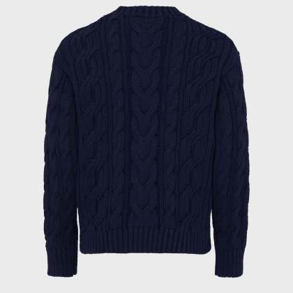 Vilebrequin - Herren Zopfmuster-baumwollpullover - Pullover - Philippe - Blau - Größe XXL – Bild 2