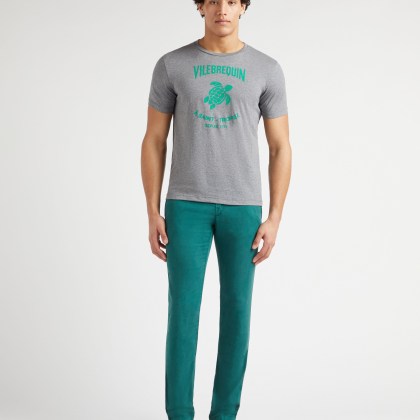 Vilebrequin - T-shirt Aus Baumwolle Mit Logoprägung Für Herren - T-shirt - Portisol - Grau - Größe XXL – Bild 3