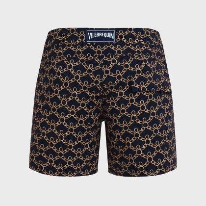 Vilebrequin - Kurze Turtles Chain Stretch-badeshorts Mit Flachem Bund Für Herren - Bademode - Menise - Blau - Größe XXXL – Bild 2