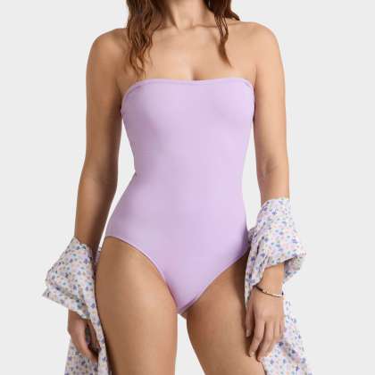 Vilebrequin - Solid Bustier-badeanzug Für Damen - Bademode - Facette - Violett - Größe L – Bild 3