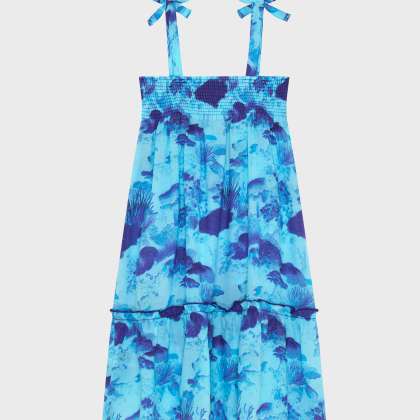 Vilebrequin - Coral Reef Kleid Aus Bio-baumwollvoile Für Mädchen - Kleid - Gloss - Blau - Größe 10 – Bild 2
