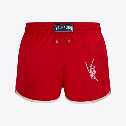 Vilebrequin - Ultraleichte Kurze Vbq Line Badeshorts Für Herren - Bademode - Meno - Rot - Größe L – Bild 2