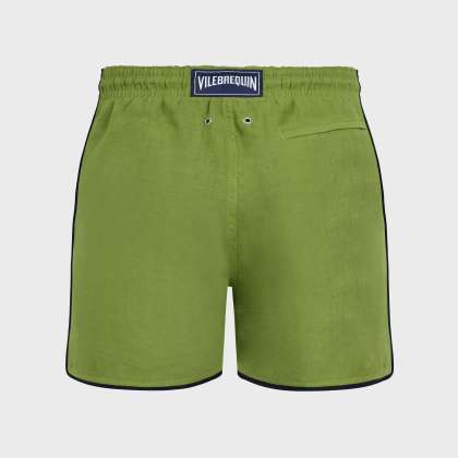 Vilebrequin - Solid Badeshorts Aus Leinen Für Herren - Bademode - Mallorca - Grün - Größe M – Bild 2