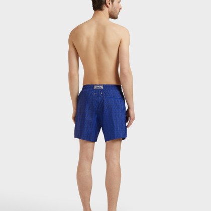 Vilebrequin - Ultraleichte Und Verstaubare Turtles Net Badeshorts Für Herren - Bademode - Mahina - Blau - Größe XL – Bild 4