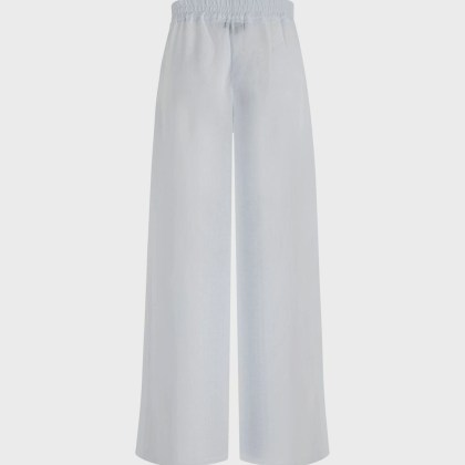 Vilebrequin - Weiße Leinenhose Für Damen - Vilebrequin X Angelo Tarlazzi - Hose - Lamiss - Weiss - Größe L – Bild 2