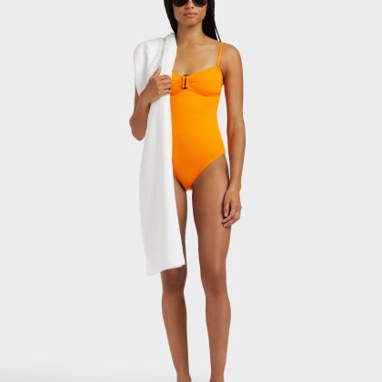 Vilebrequin - Solid Bandeau-badeanzug Für Damen - Bademode - Lucette - Orange - Größe XL – Bild 5