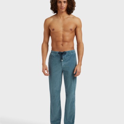 Vilebrequin - Hose Mit Elastikbund Aus Samt Für Herren - Hose - Clemence - Blau - Größe 38 – Bild 3