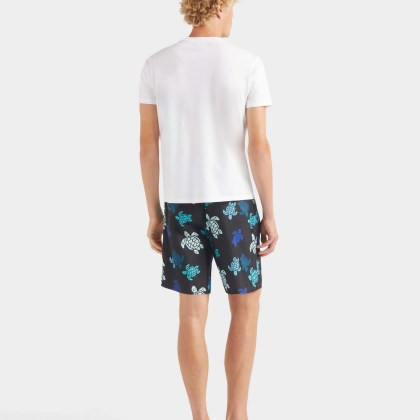 Vilebrequin - T-shirt Aus Bio-baumwolle Mit Aufgestickter, Großer Schildkröte Für Herren - T-shirt - Partisol - Weiss - Größe S – Bild 4