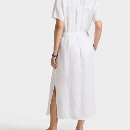 Vilebrequin - Solid Hemdkleid Aus Leinen Für Damen - Kleid - Luciane - Weiss - Größe XS – Bild 4