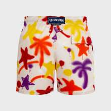 Vilebrequin - Kurze Spray Paint Stretch-badeshorts Für Herren - Vbq X Palm Angels - Bademode - Monrise - Rosa - Größe L