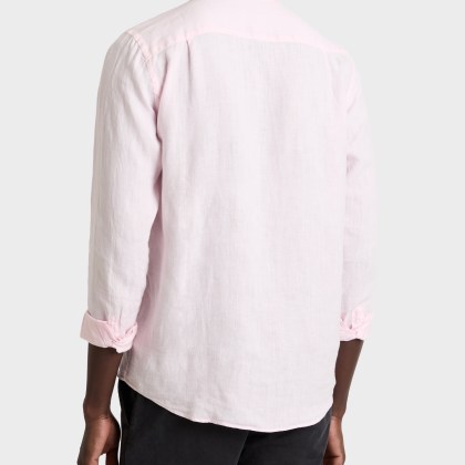 Vilebrequin - Einfarbiges Hemd Aus Leinen Für Herren - Hemd - Caroubis - Rosa - Größe XXXL – Bild 4