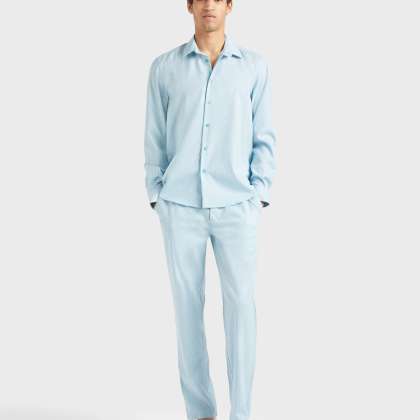 Vilebrequin - Figurbetontes Micro Rayures Wollhemd Für Herren - Hemd - Cool - Blau - Größe XXL – Bild 5