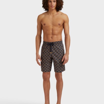 Vilebrequin - Lange Turtles Chain Stretch-badeshorts Für Herren - Bademode - Okorise - Blau - Größe S – Bild 3