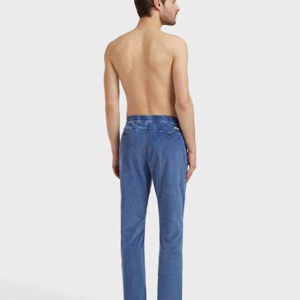 Vilebrequin - Hose Mit Elastikbund Aus Samt Für Herren - Hose - Clemence - Blau - Größe 32 – Bild 4