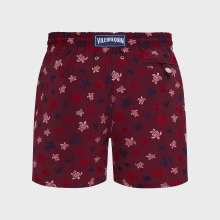 Vilebrequin - Micro Ronde Des Tortues Badeshorts Mit Stickerei Für Herren – Limitierte Serie - Bademode - Mistral - Rot - Größe M
