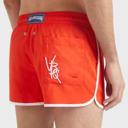 Vilebrequin - Ultraleichte Kurze Vbq Line Badeshorts Für Herren - Bademode - Meno - Rot - Größe S – Bild 6