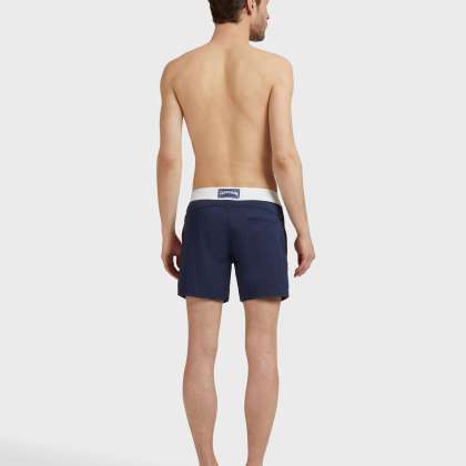 Vilebrequin - Color Block Stretch-badeshorts Mit Flachem Bund Für Herren - Bademode - Merle - Blau - Größe S – Bild 4