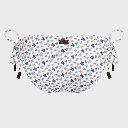 Vilebrequin - Micro Ronde Des Tortues Bikinihose Zum Seitlichen Binden Für Damen - Bademode - Flore - Weiss - Größe L – Bild 2
