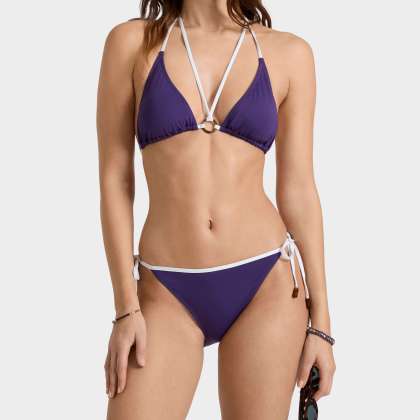 Vilebrequin - Solid Bikinihose Zum Seitlichen Binden Für Damen - Bademode - Flore - Violett - Größe XS – Bild 3