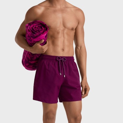 Vilebrequin - Ultraleichte Und Verstaubare Solid Badeshorts Mit Mikroperforation Für Herren - Bademode - Mahina - Violett - Größe M – Bild 3