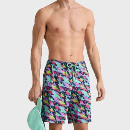 Vilebrequin - Lange Whales Offset Stretch-badeshorts Für Herren - Bademode - Okorise - Blau - Größe L – Bild 3
