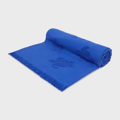 Vilebrequin - Strandtuch Aus Bio-baumwolle Schildkröten-jacquard - Strandtuch - Santah - Blau - Größe OSFA – Bild 3