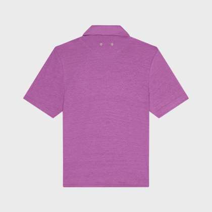 Vilebrequin - Einfarbiges Polohemd Aus Leinenjersey Für Herren - Polohemd - Pyramid - Violett - Größe S – Bild 2