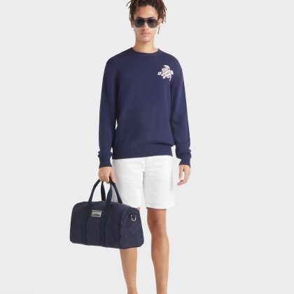 Vilebrequin - Turtle Rundhalspullover Aus Baumwolle Und Kaschmir Für Herren - Pullover - Rayol - Blau - Größe 4XL – Bild 5