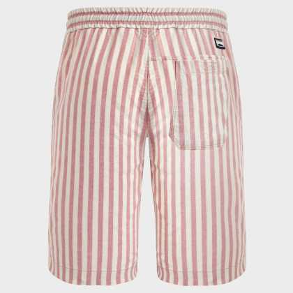 Vilebrequin - Gestreifte Bermudashorts Aus Baumwolle Und Leinen Für Herren - Bermuda - Levant - Rosa - Größe 40