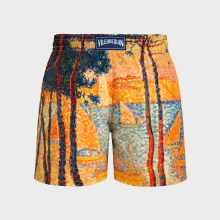 Vilebrequin - Voile Et Pins 360° Badeshorts Für Herren - Vilebrequin X Paul Signac - Bademode - Moopea - Gelb - Größe XXL