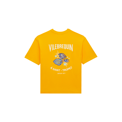 Vilebrequin T-shirt Mit Rückwärtigem Fisch-logo Aus Gummi Für Jungen - Gaspard - Orange - Größe 8 – Bild 2