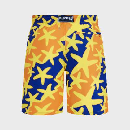 Vilebrequin - Lange Ultraleichte Und Verstaubare Starlight Badeshorts Für Herren - Bademode - Okohina - Orange - Größe XL – Bild 2