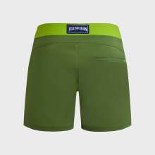 Vilebrequin - Color Block Stretch-badeshorts Mit Flachem Bund Für Herren - Bademode - Merle - Grün - Größe M