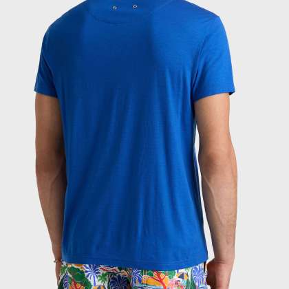 Vilebrequin - Solid Woll-t-shirt Für Herren - T-shirt - Thom - Blau - Größe XXL – Bild 4