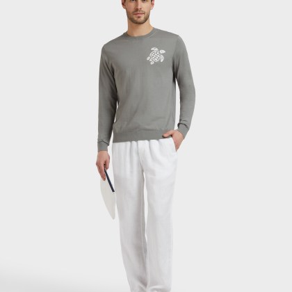 Vilebrequin - Turtle Pullover Aus Baumwolle Für Herren - Pullover - Rayol - Grau - Größe XL – Bild 5