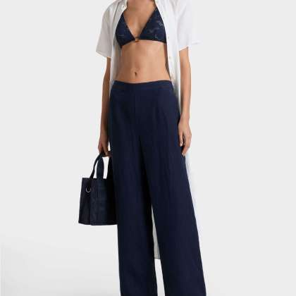 Vilebrequin - Solid Komfort-hose Aus Leinen Für Damen - Hose - Louizon - Blau - Größe XS – Bild 3