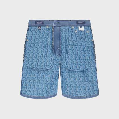 Vilebrequin - Turtles Net Denim-bermudashorts Für Herren - Bermuda - Garonne - Blau - Größe 32 – Bild 6