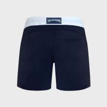 Vilebrequin - Color Block Stretch-badeshorts Mit Flachem Bund Für Herren - Bademode - Merle - Blau - Größe S