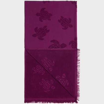 Vilebrequin - Strandtuch Aus Bio-baumwolle Schildkröten-jacquard - Strandtuch - Santah - Violett - Größe OSFA – Bild 2