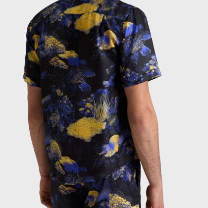 Vilebrequin - Coral Reef Bowling-hemd Aus Seide Für Herren - Hemd - Courbis - Schwarz - Größe XXL – Bild 4