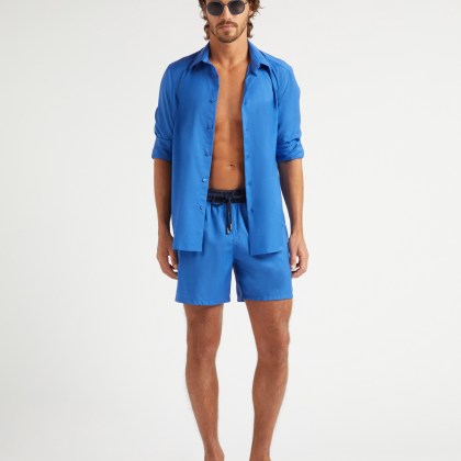 Vilebrequin - Solid Hemd Aus Wolle Für Herren - Hemd - Cool - Blau - Größe S