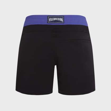 Vilebrequin - Color Block Stretch-badeshorts Mit Flachem Bund Für Herren - Bademode - Merle - Schwarz - Größe XXL – Bild 2