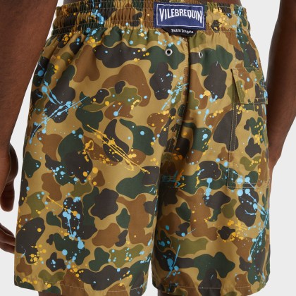 Vilebrequin - Camo Splash Badeshorts Für Herren - Vbq X Palm Angels - Bademode - Moorea - Marone - Größe S – Bild 6