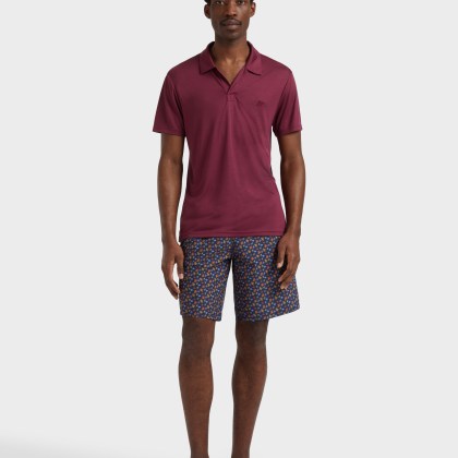 Vilebrequin - Einfarbiges Polohemd Aus Tencel Für Herren - Polohemd - Pirinol - Rot - Größe XL – Bild 3