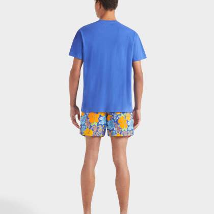 Vilebrequin - T-shirt Aus Bio-baumwolle Mit Aufgestickter, Großer Schildkröte Für Herren - T-shirt - Partisol - Blau - Größe XL – Bild 4