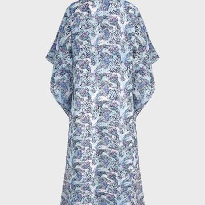 Vilebrequin - Women Silk Kimono Isadora Fish - Kimono - Kiyomi - Weiss - Größe OSFA – Bild 2